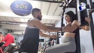 Personal trainer offers help to young married woman and they finish training at her house - porn video