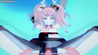 Junko Enoshima from Danganronpa Gives You A Footjob Hentai POV - porn video